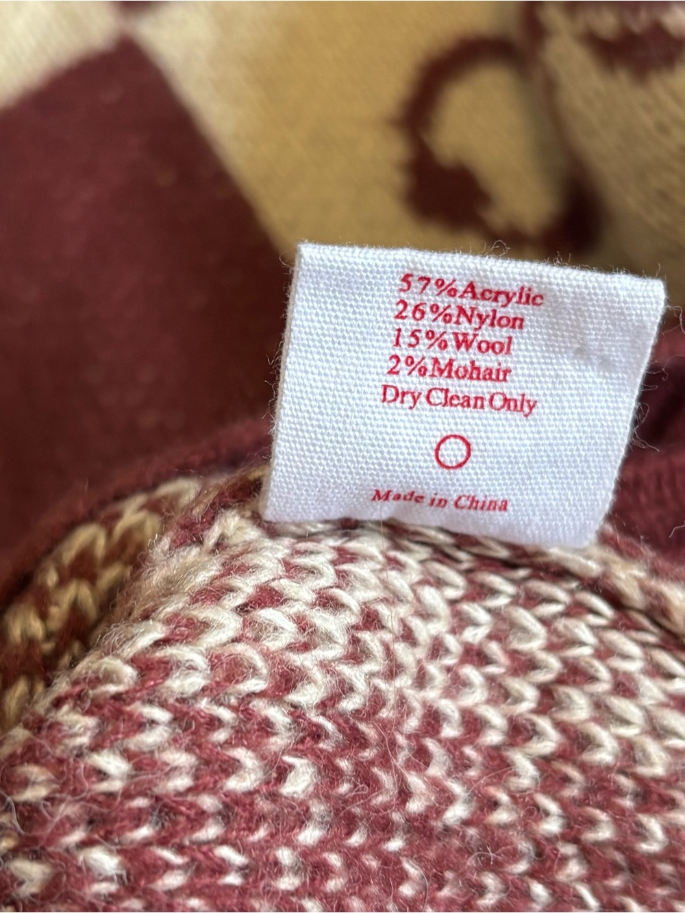 Lisa Says Gah Lauda Cardigan Women’s Size M/L In Burgundy - Picture 8 of 8